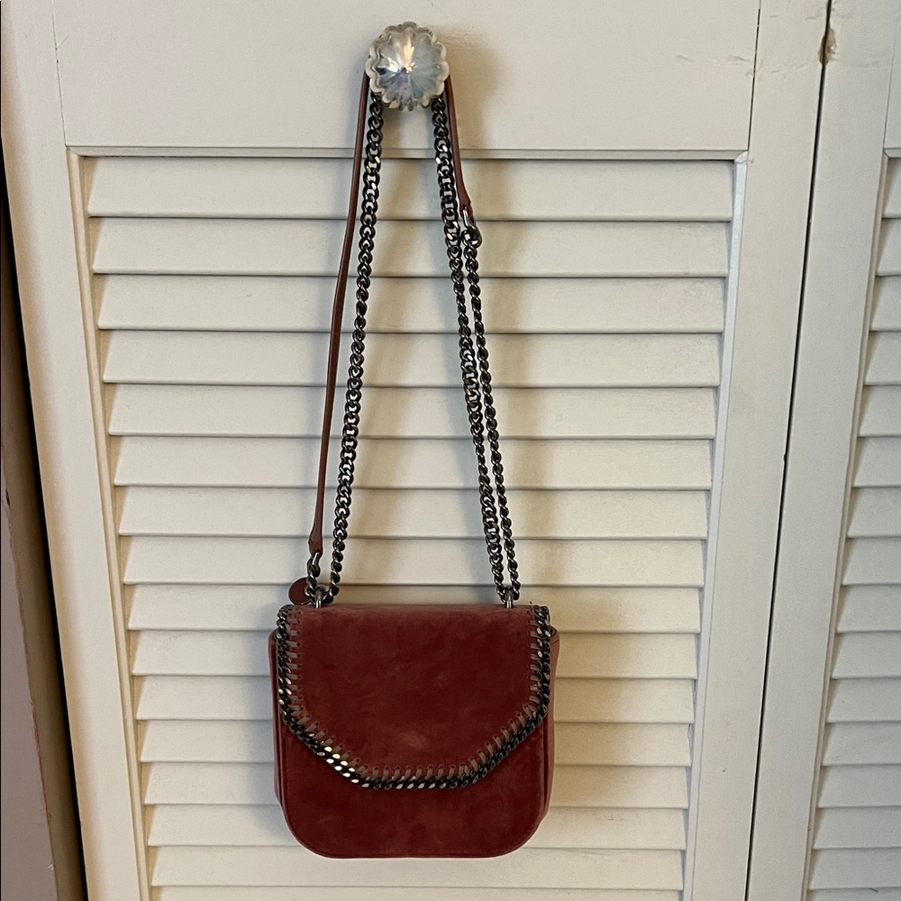 Stella McCartney Pink Crossbody Bag with Chain Detail